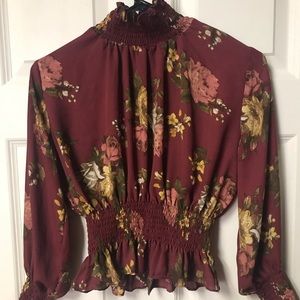 Long sleeve, turtle neck blouse